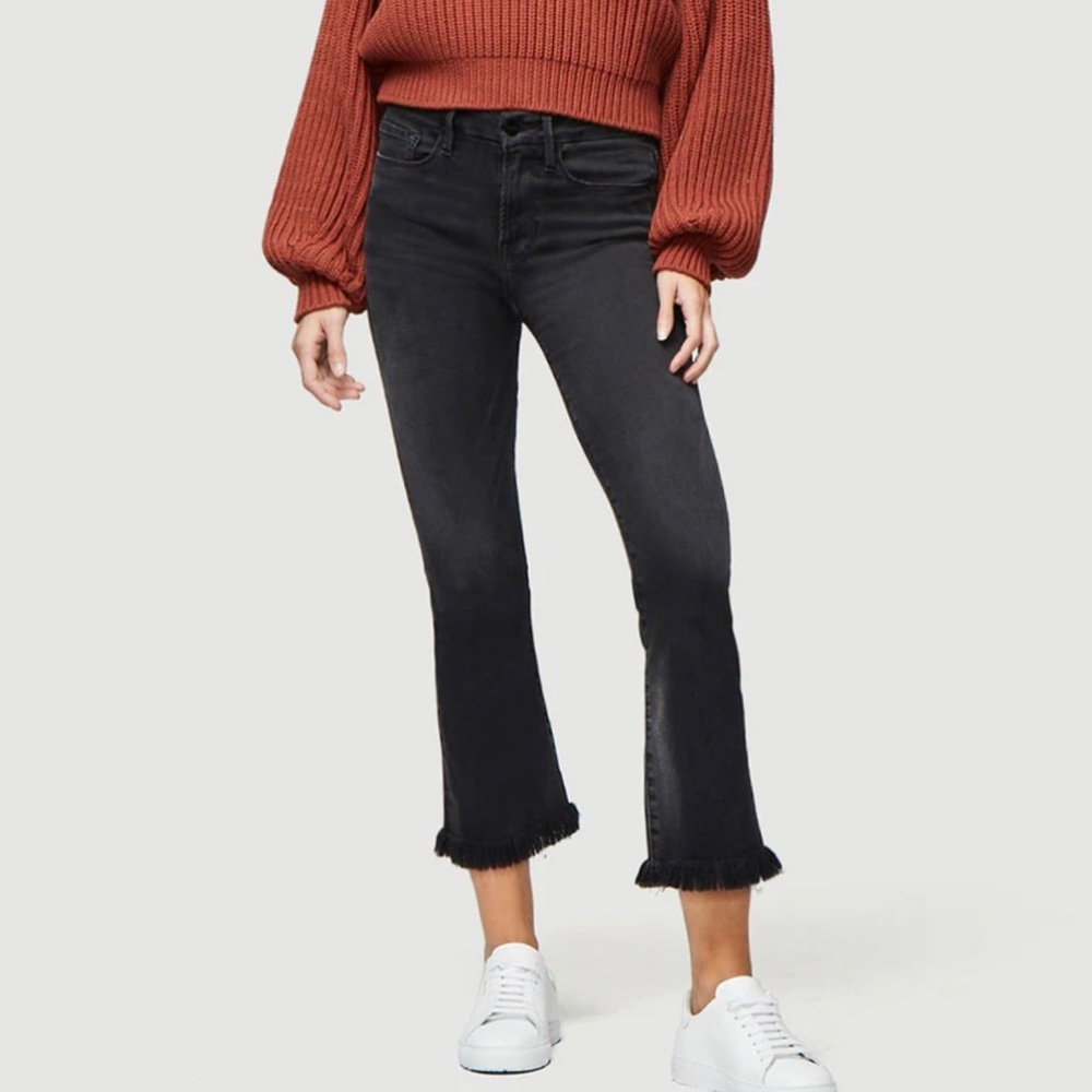 Le Crop Mini Boot Micro Shredded Foghat FRAME jeans